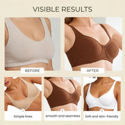 Women's Unlined Balconette Sport Bra Underwire Supportive Plus Size Daily Comfort Smooth Scoop Neck Invisible Under Every Outfit
