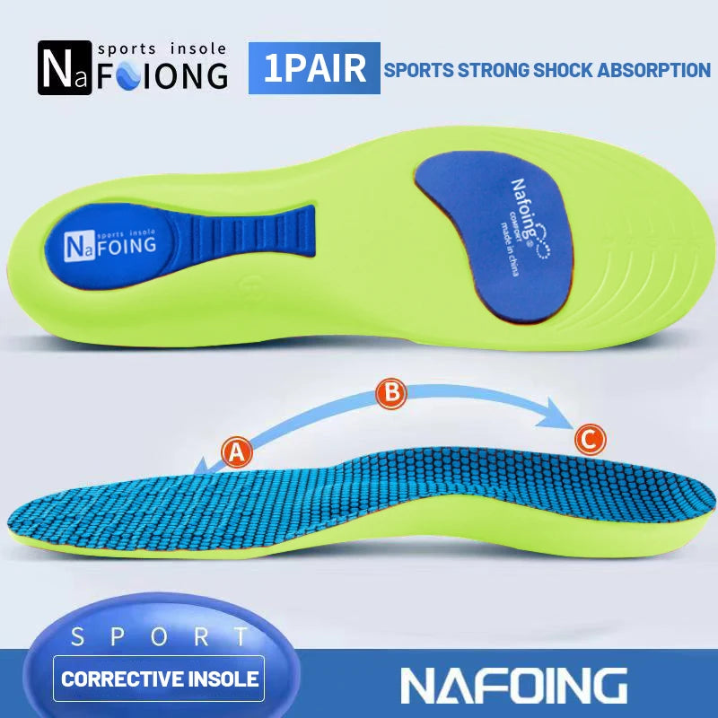 Orthopedic Insoles with Arch Support for Plantar Fasciitis | Shock Absorbing Sports Shoe Inserts for Men & Women