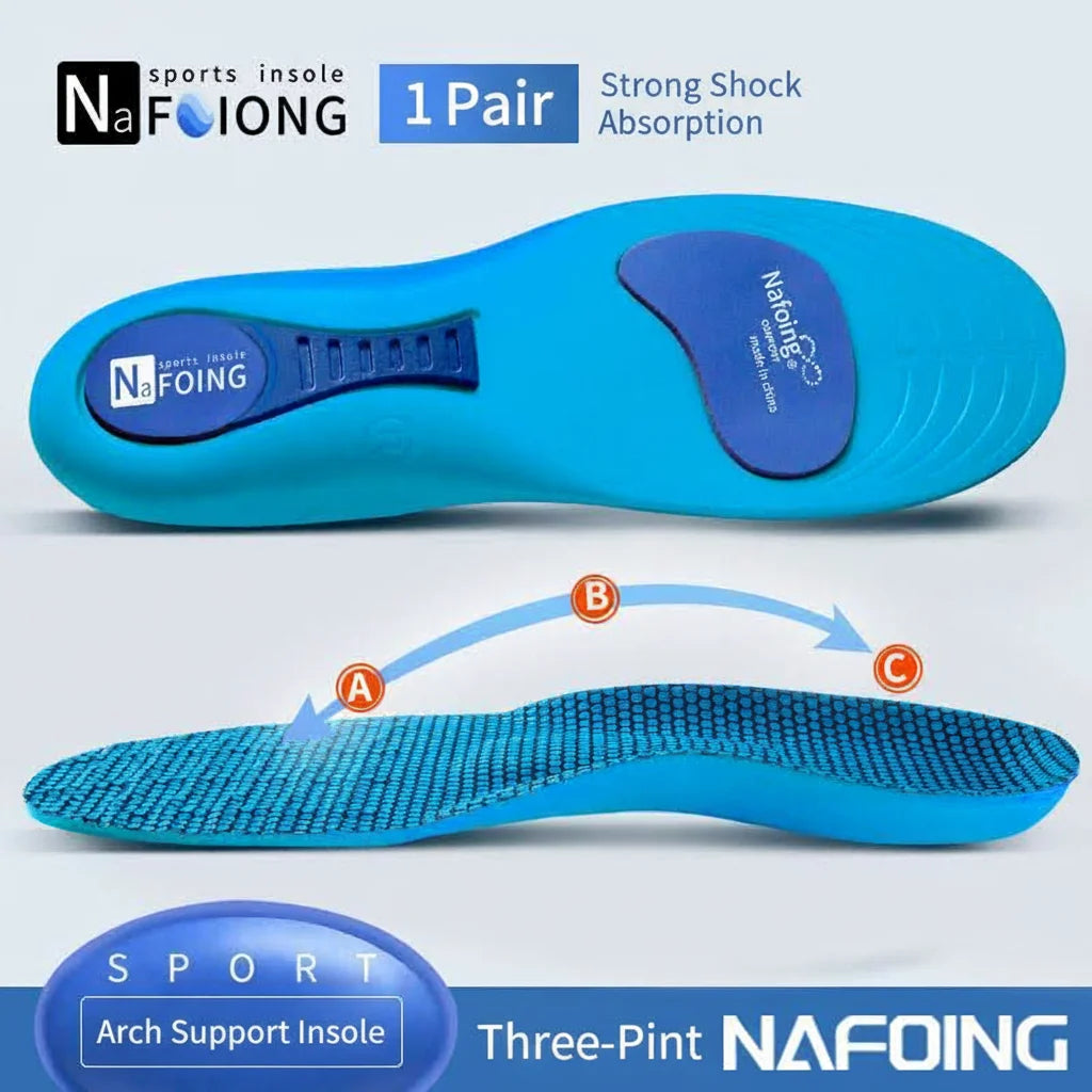 Orthopedic Insoles with Arch Support for Plantar Fasciitis | Shock Absorbing Sports Shoe Inserts for Men & Women